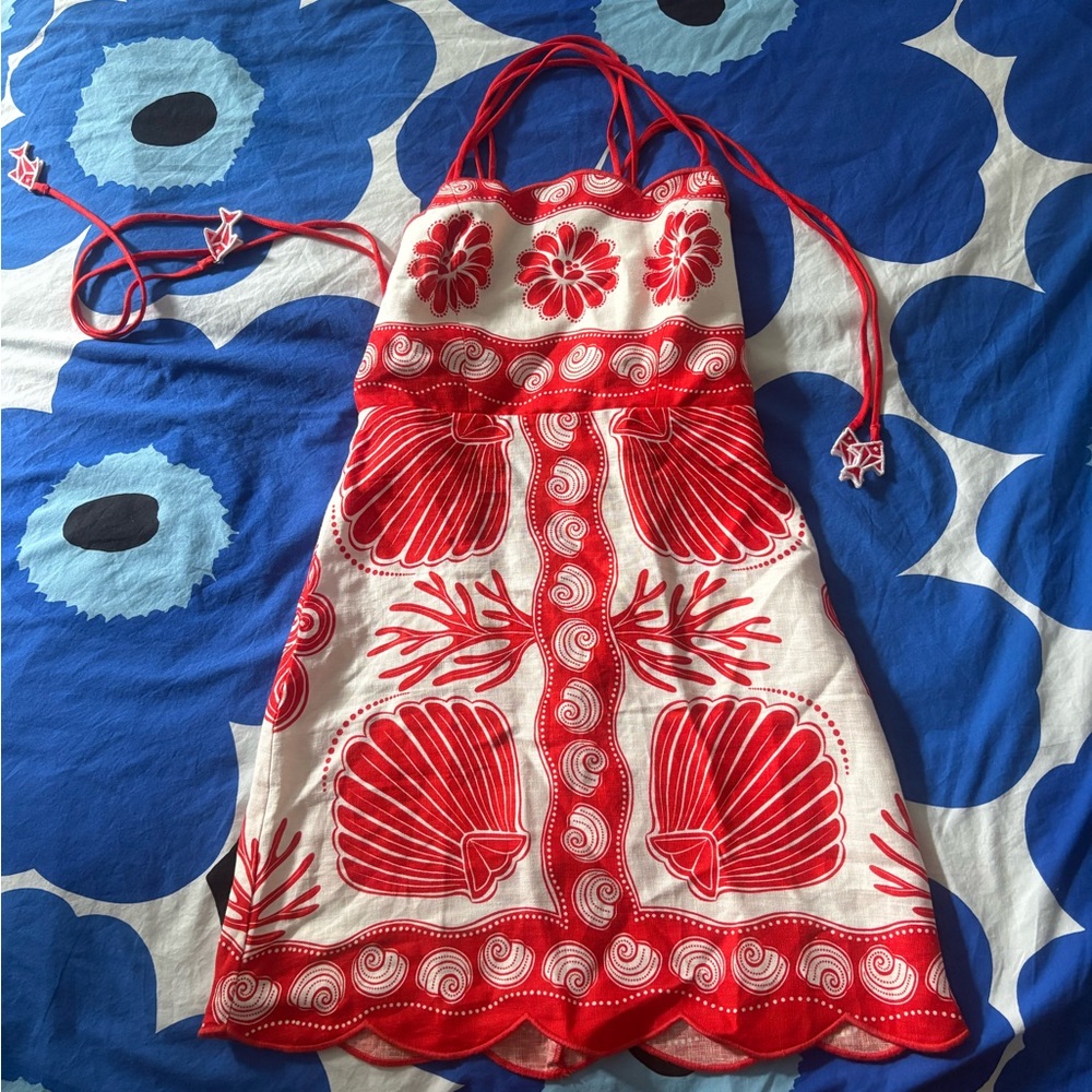 FARM RIO — Beautiful summer linen dress size xxs, Never worn 🐚 - Picture 1 of 2